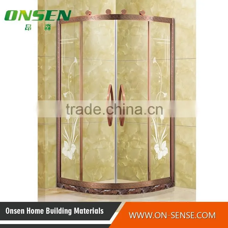 European shower cabin classic style stainless steel shower enclosure