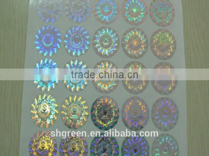 High sercurity anti-counterfeit laser printing hologram sticker with red basis