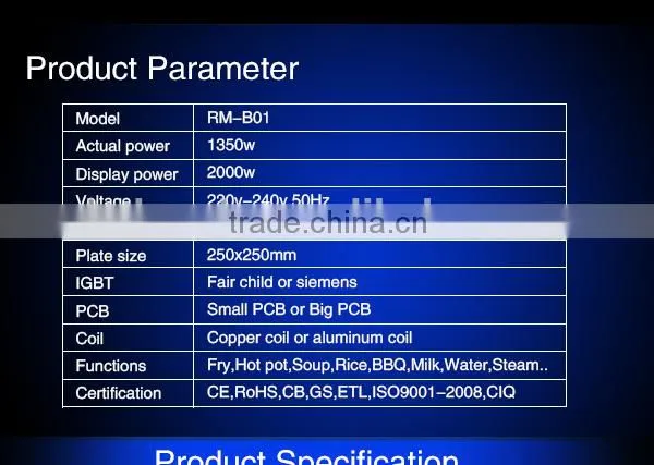 Kitchen appliance 4 digit display induction plastic body cooker Electric induction cooker