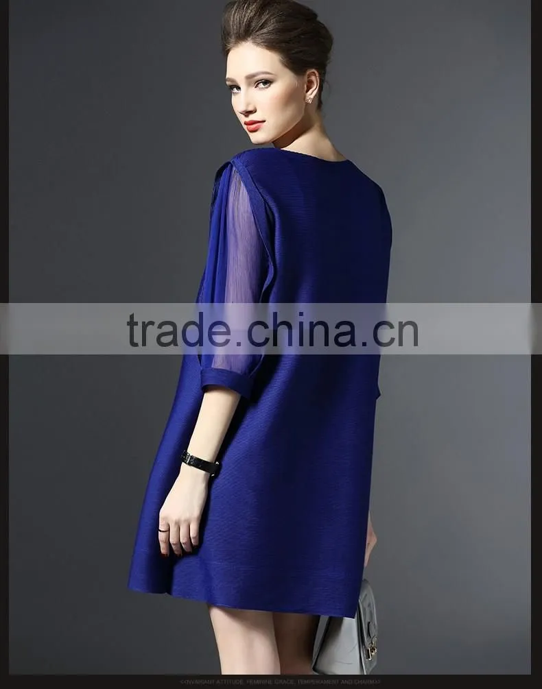 2016 New Fahion women's dress Lanternsleeves for the evening party