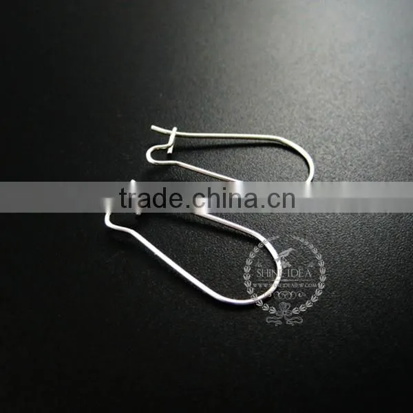 12*25mm silver plated 316L stainless steel kidney earrings hoop DIY jewelry findings supplies 1702062