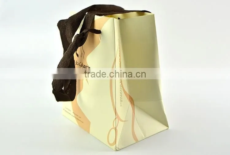 Custom Logo Printed brown craft gift shopping paper bag Wholesale