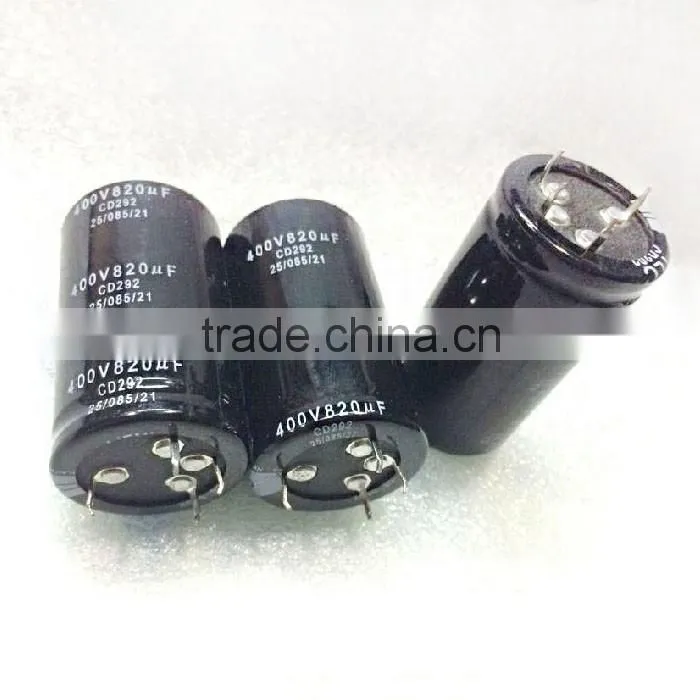 820uf/400V 35*60 4 feets Screw aluminium electrolytic capacitor