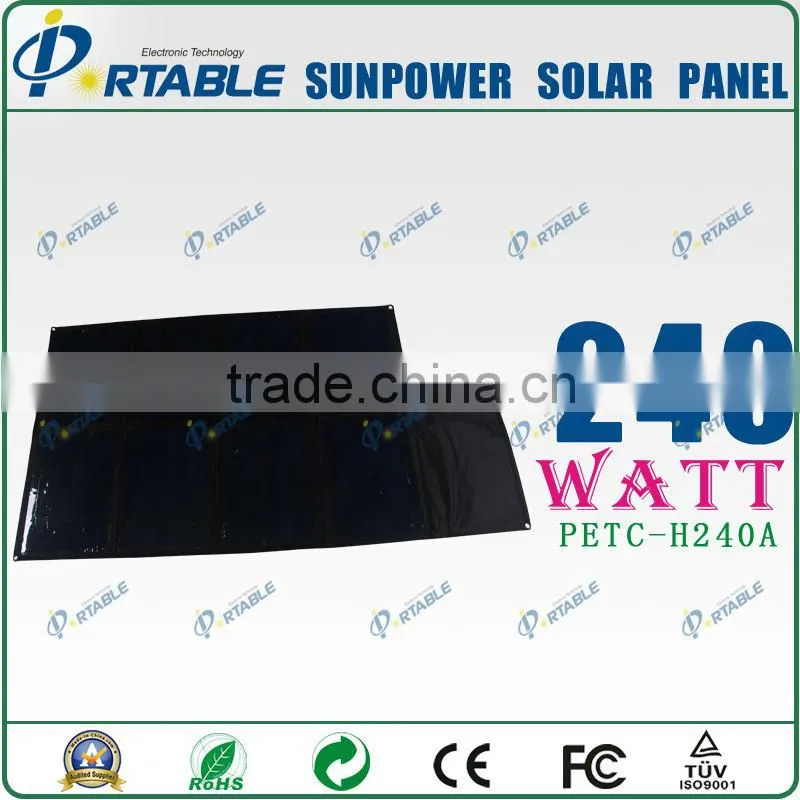 High efficiency sunpower solar panel, solar flexible panel 15W (PETC-SE15H)