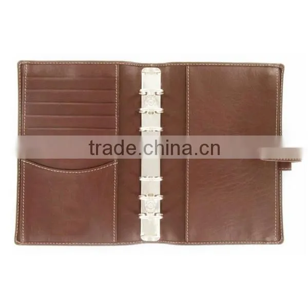 2016 fashion ring binder A5 size leather agenda