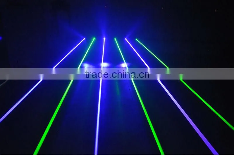 Green & Blue 8 lens stage laser DJ lighting show system for sale