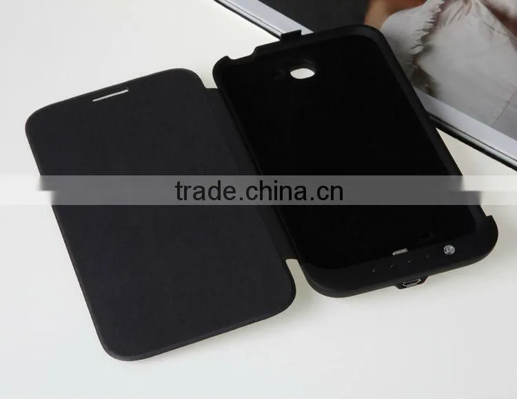 Rechargeable 4200mAh Power Bank With Flip Cover Case For Samsung Galaxy Note2 N7100
