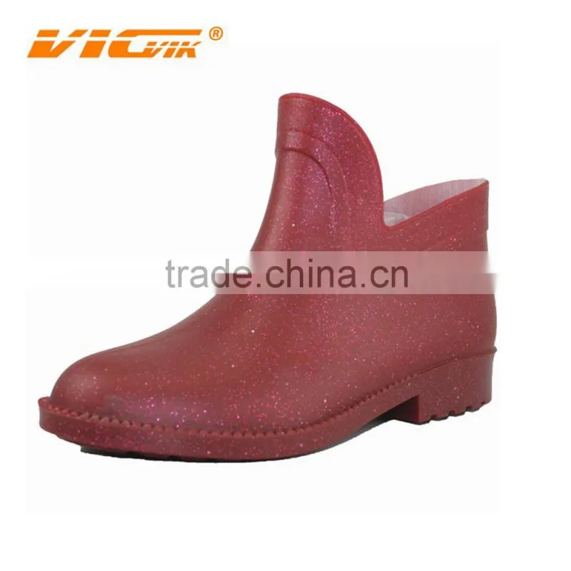 kids pvc transparent hand made women rain boots