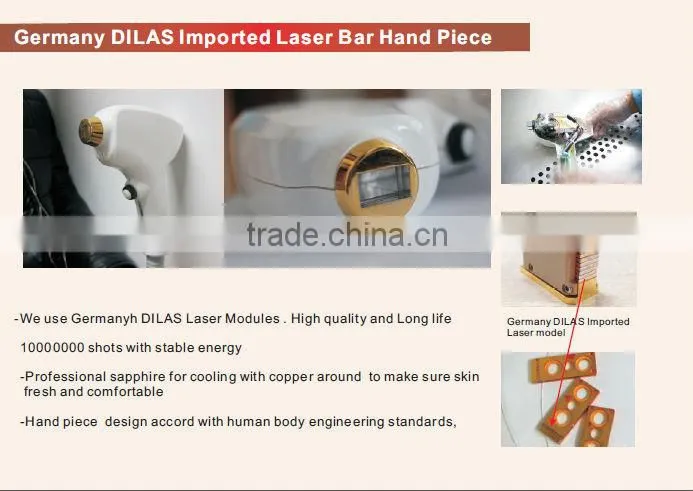 High power 808nm diode laser hair removal treatment