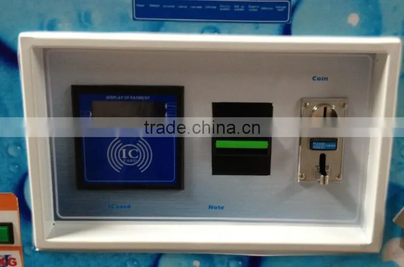ice vending machine for sale with 280kg/day ice capacity with IC card and coins