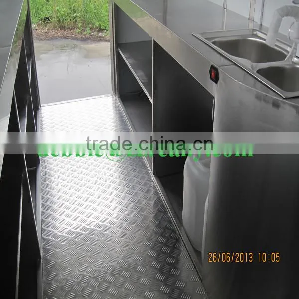 High Quality stainless steel food stall mobile stalls for fast food kiosk for snacks