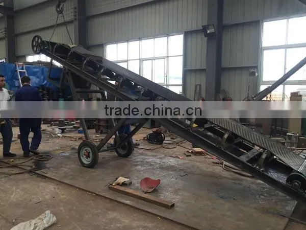 Best design 10m length belt conveyor with feeding hopper
