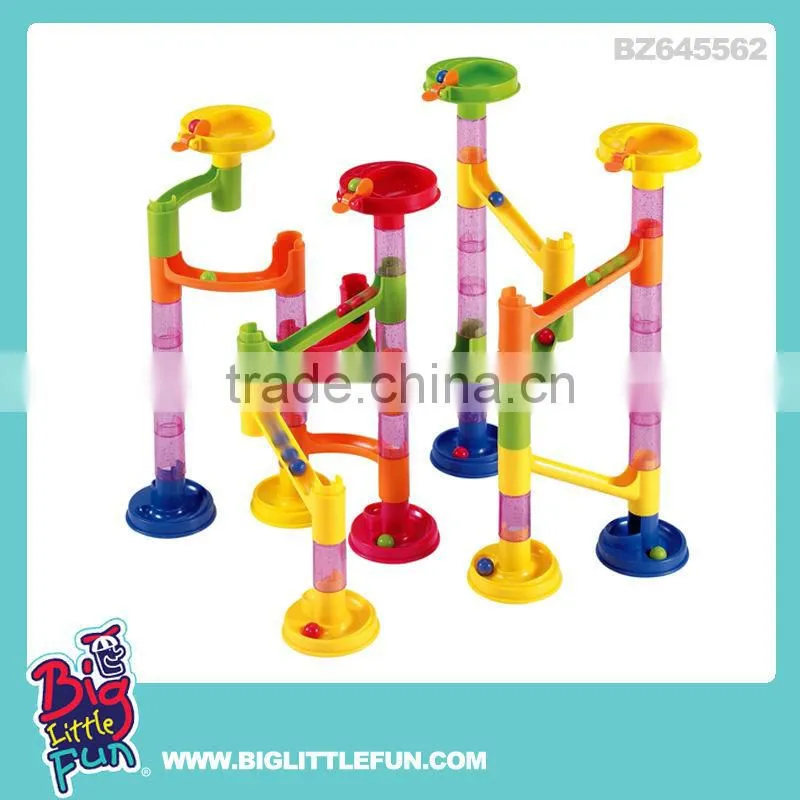 Plastic building blocks toys plastic marbles run construction system