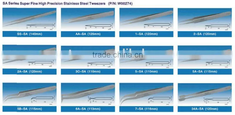 Eyelash extension tweezers,Vetus AA-SA Stainless Steel Tweezers