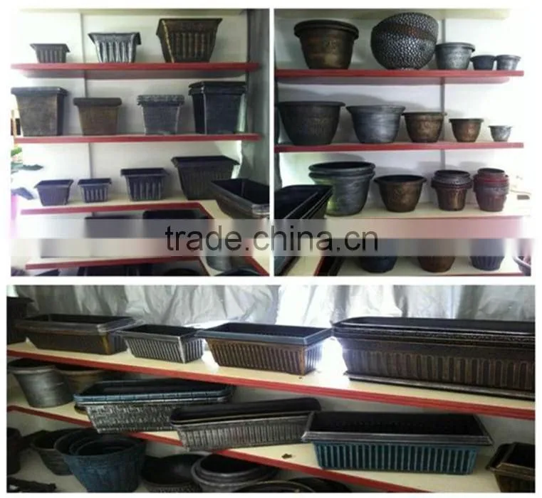 20" Floral fluted plantercheap plastic flower pots wholesale,western style flowerpots