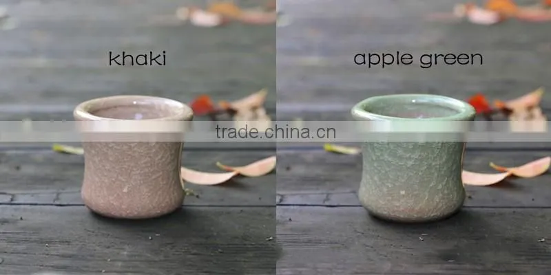 Whosale various colours smail decoration ceramic flower pots with hole for succulent plant
