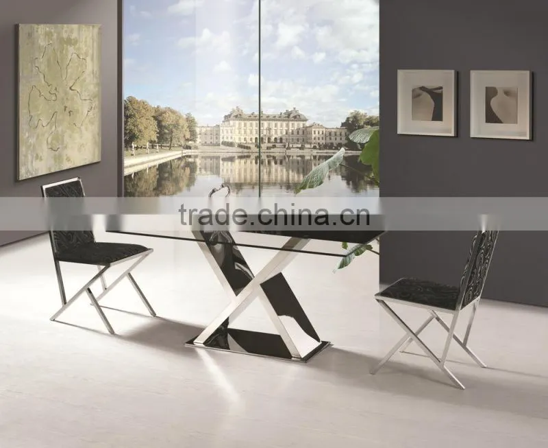 TH721 low price tempered glass top restaurant tables and chairs