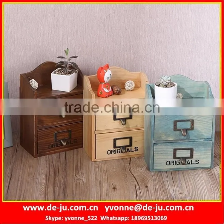 Solid Handmade Wooden Desk Organizer