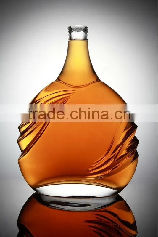 scotch whisky glass bottle 750ml/glass spirit bottles/wine glass bottle