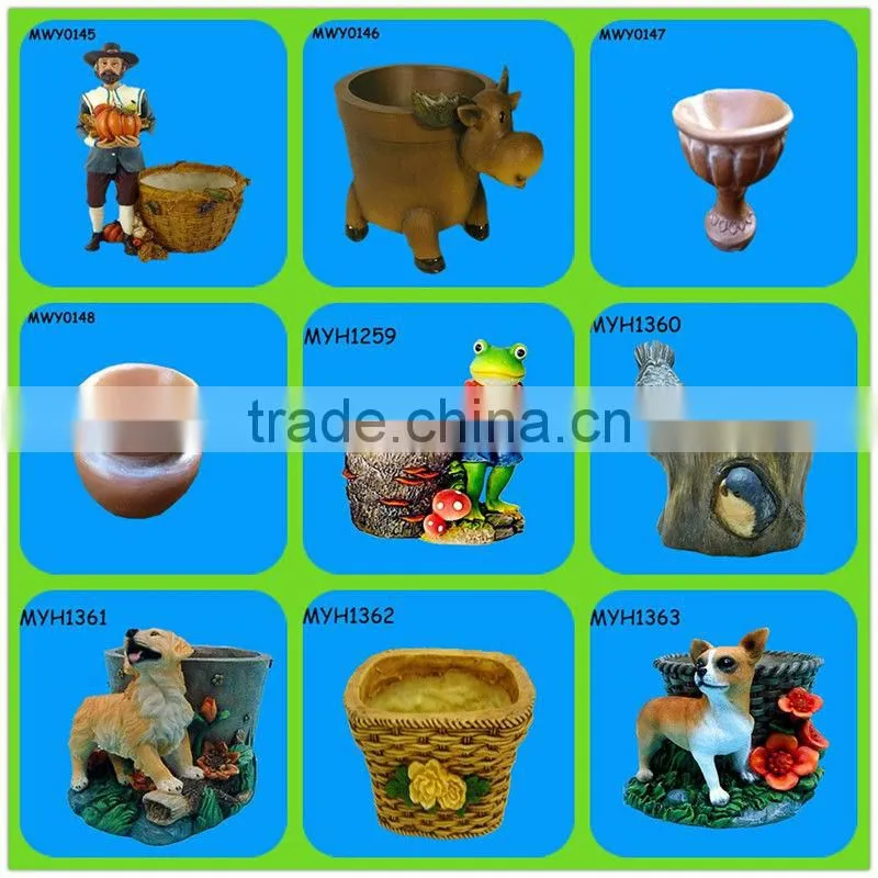 2014 handmade cat design ceramic garden indoor flower pot
