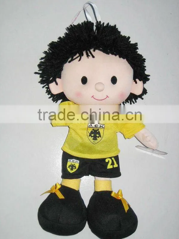 stuff doll in football clothes