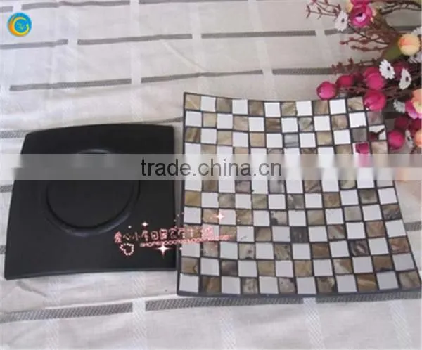 Exquisite Handmade Mosaic Crackle Glass Plate
