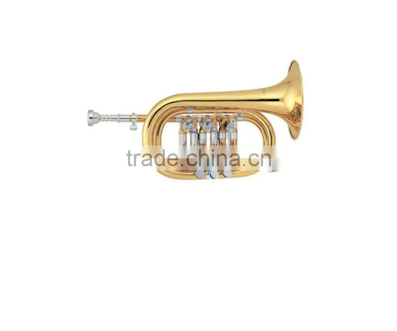Silver plated cheap marching trumpet in Bb key