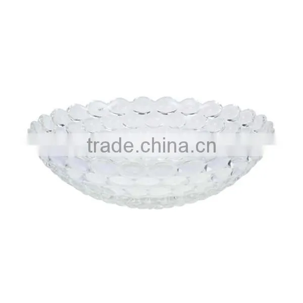 New clear glass fruit bowl salad candy plates round BHL-P4