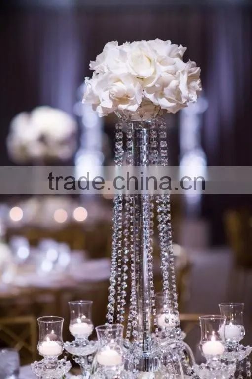 crystal flower stand for wedding table decoration