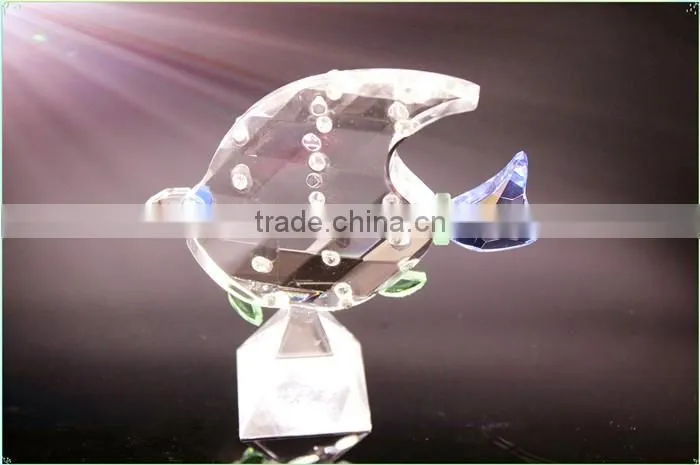 Colorful crystal seafish model as special wedding gift or beautiful crystal Christmas gift