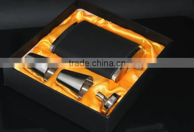 Manufacturer Price 7oz stainless steel hip flask set