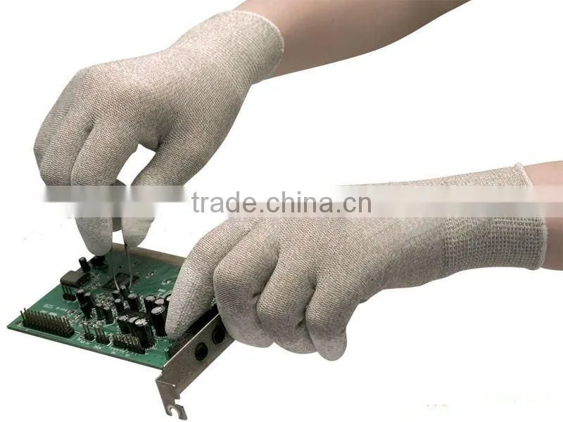 White nylon gloves with polyurethane