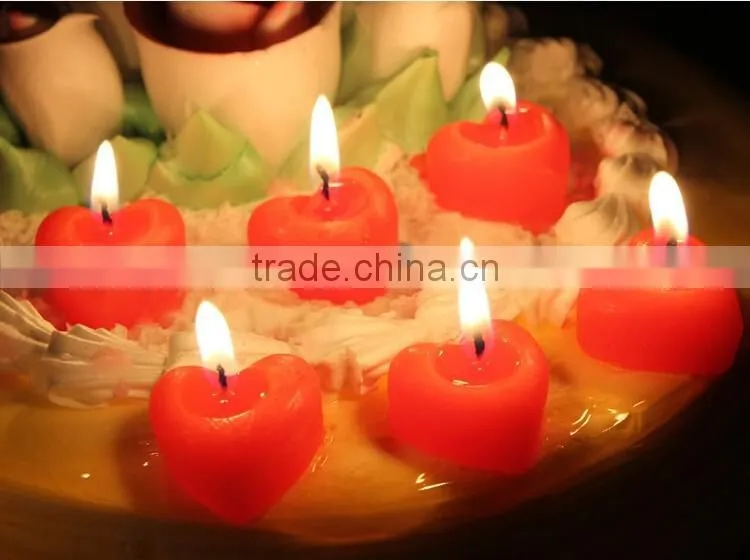 Wholesale Red Love Heart Birthday Candle for Celebration