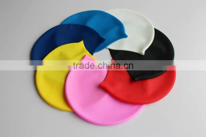 Summer Diving Promotional Swimming Cap,Customized Silicone Swim Cap with National Flag