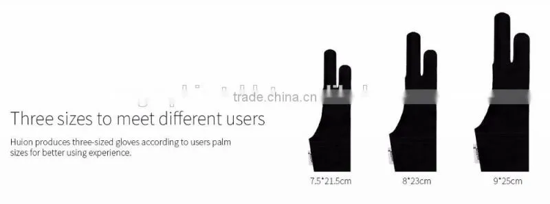 Both Hands Applicable - Huion Two-Finger Gloves