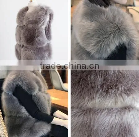 winter warm new design faux fox fur waist coat