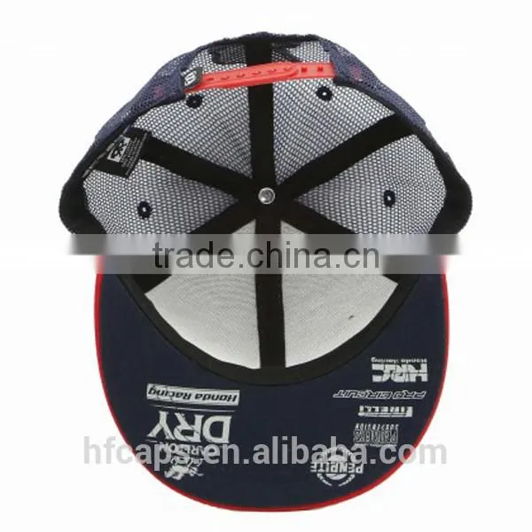 Racing Red Flat Brim Snapbacks Wholesale Mesh Hats
