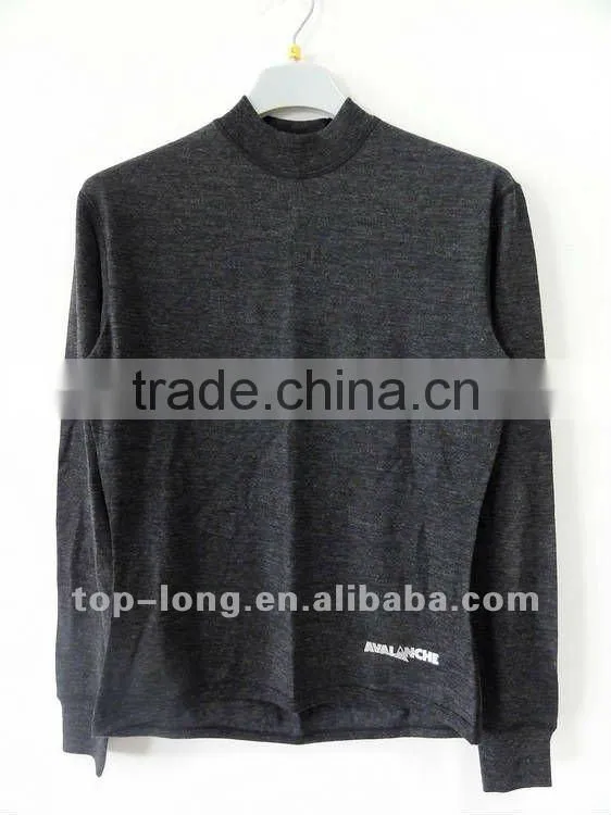 100% merino wool thermal underwear of women charcoal crew&pant long johns
