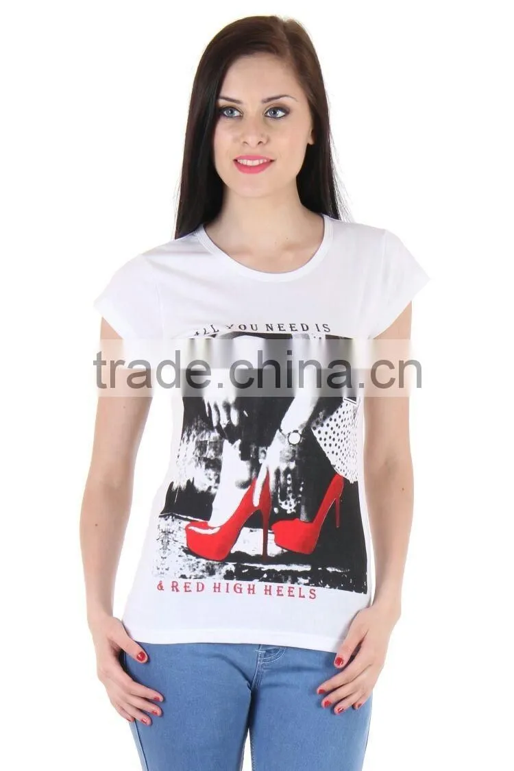 HAODUOYI Summer Woman Fashion O-neck T-shirts Street Style T-shirts Letter Print T-shirts for Wholesale