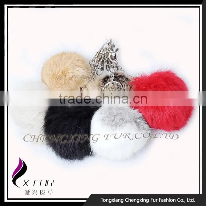 CX-R-36 China Wholesale OEM Fur Ball Rabbit Fur Keychain