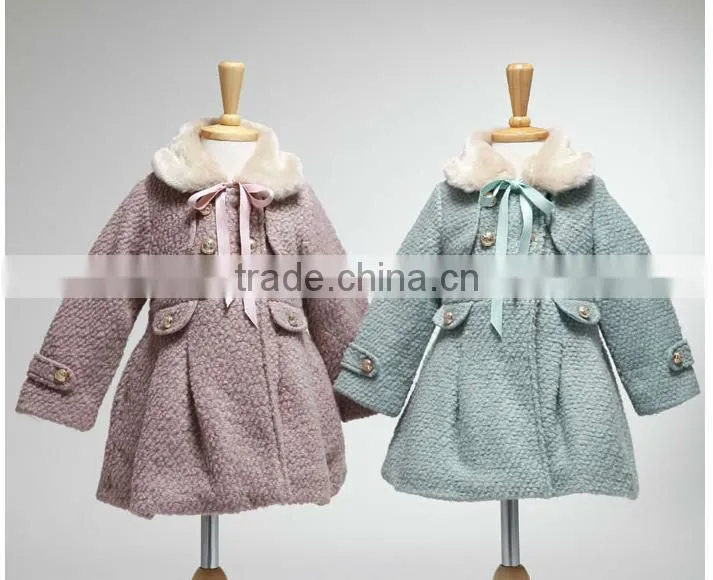 2015New design Korean Winter clothing for baby girls kids wholesale winter coat