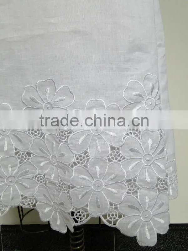 Womens 2 pcs embroidery formal skirt suit for spring and summer
