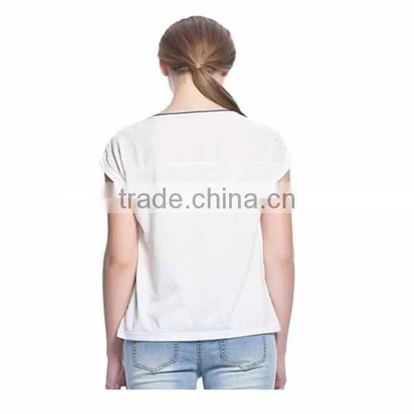 Casual Style Floral Print Round Neck Women's T-Shirt