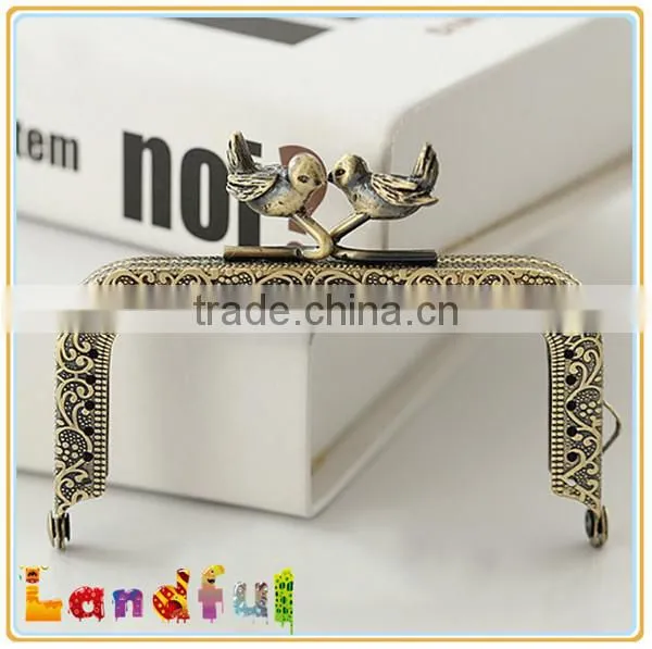 Wholesale Bird Head Kiss Lock Handicraft Supplies Metal Purse Frames