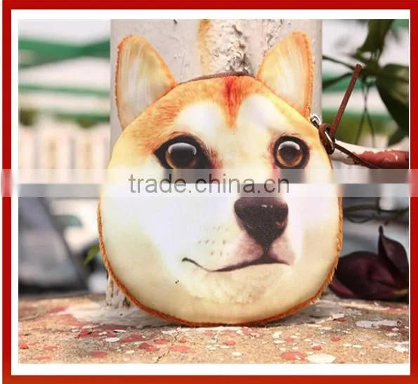 New Design Popupar Women Sling Bag Funny Cat Face Bag 3D Printed Cat Face Coin Purse