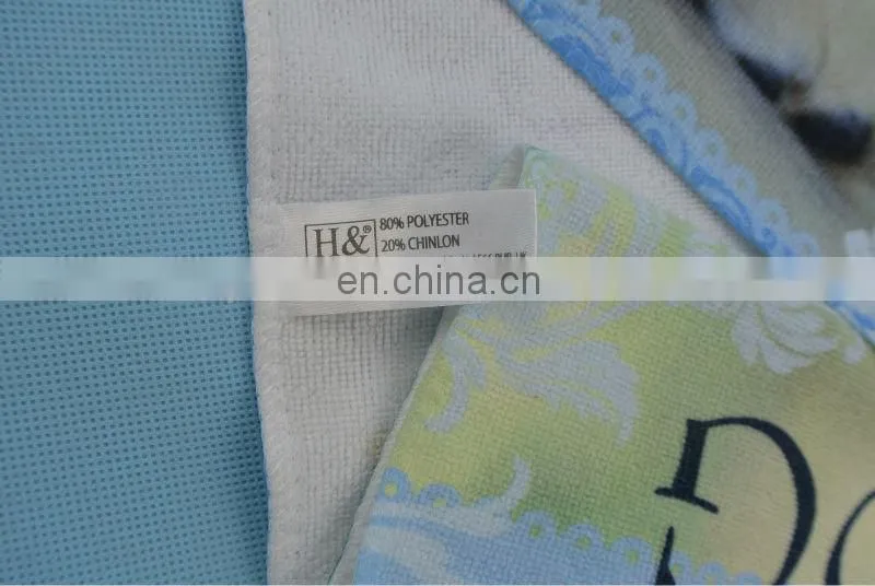 2014 new Beautiful soft microfiber printed tea towel
