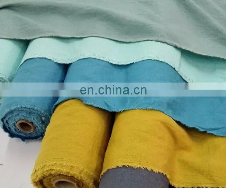 linen /cotton blended very soft fabrics in many colors for clothes in small quantities