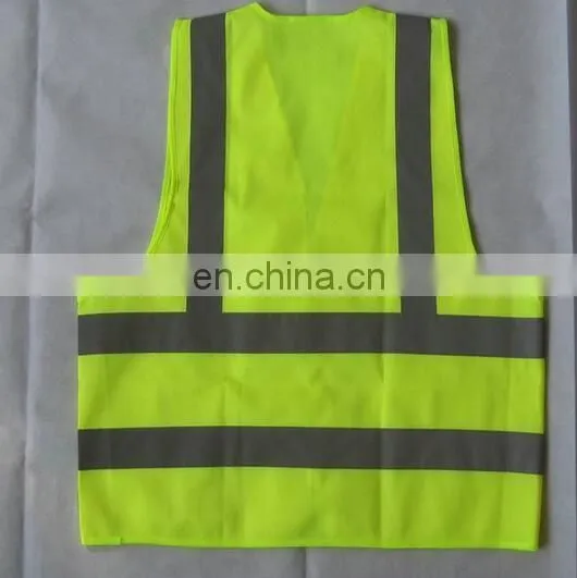 100 polyester safety fluorescent reflective jacket