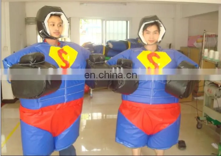 2017 new and stock superman costume sumo suits foam padded sumo suits