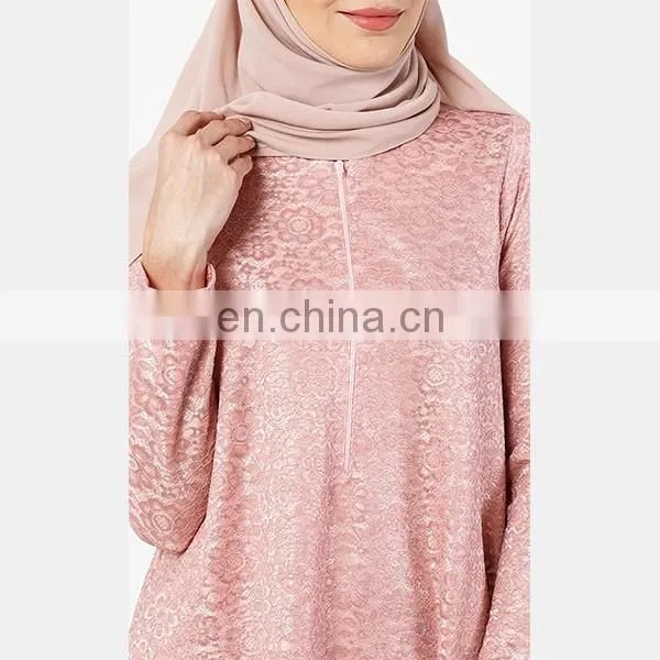 OEM service custom muslim dress 2016 latest fashion lace design baju kurung modern